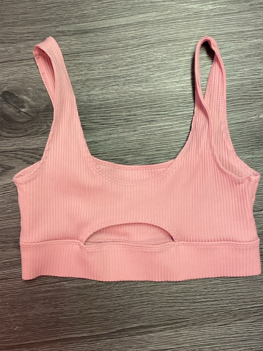 Aeropostale Pink Ribbed Crop Tank - Picture 2 of 2